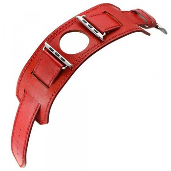 Curea pentru Apple Watch 40 mm piele iUni Cuff Rosie Curea pentru Apple Watch 40 mm piele iUni Cuff Rosie