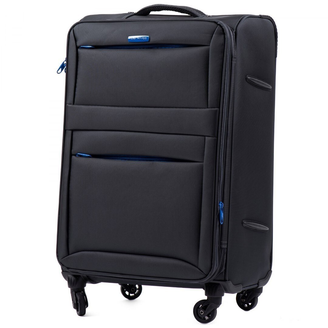 Troler Mediu, Extensibil, WINGS, W2861 - 4 Roti, 66 cm, Antracit