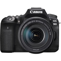 Aparat foto DSLR Canon EOS 90D, 32.5 MP, 4K, Negru + Obiectiv 18-135mm IS USM