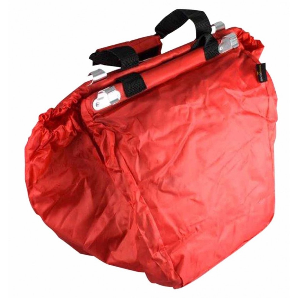 Geanta auto pentru cumparaturi , de culoare rosie , mica si compacta , usor de utilizat