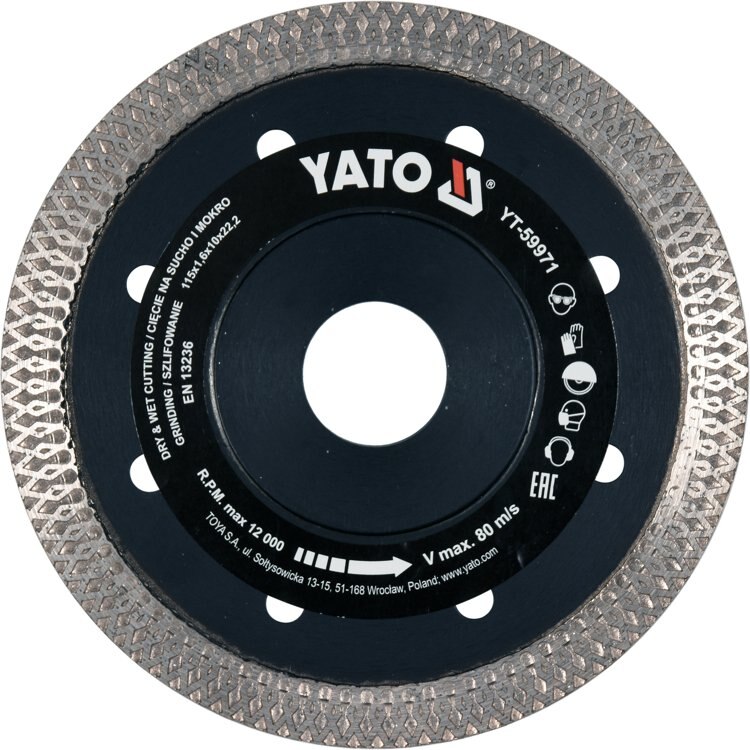 Disc Diamantat, 115X22.2X1.6 YT-59971