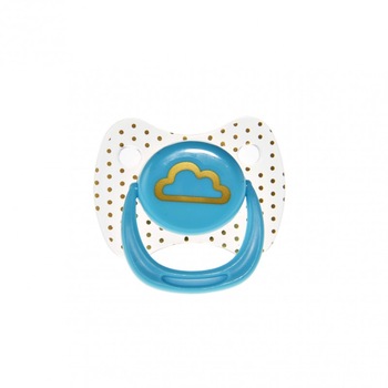Suzeta silicon ortodontica Minut Baby, 0-6 +, bleu Suzeta silicon ortodontica Minut Baby, 0-6 +, bleu