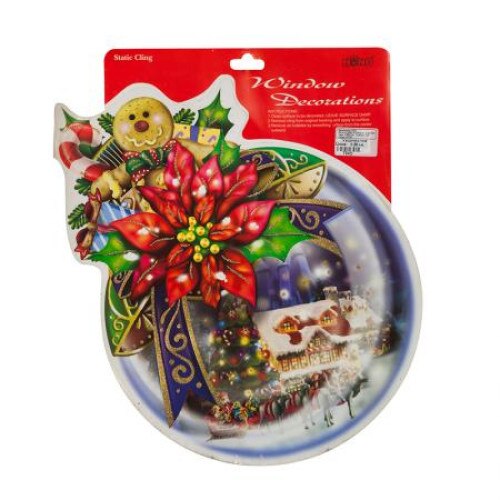 Sticker decorativ de Craciun, T04D, cu vacuum, 37,2/33cm