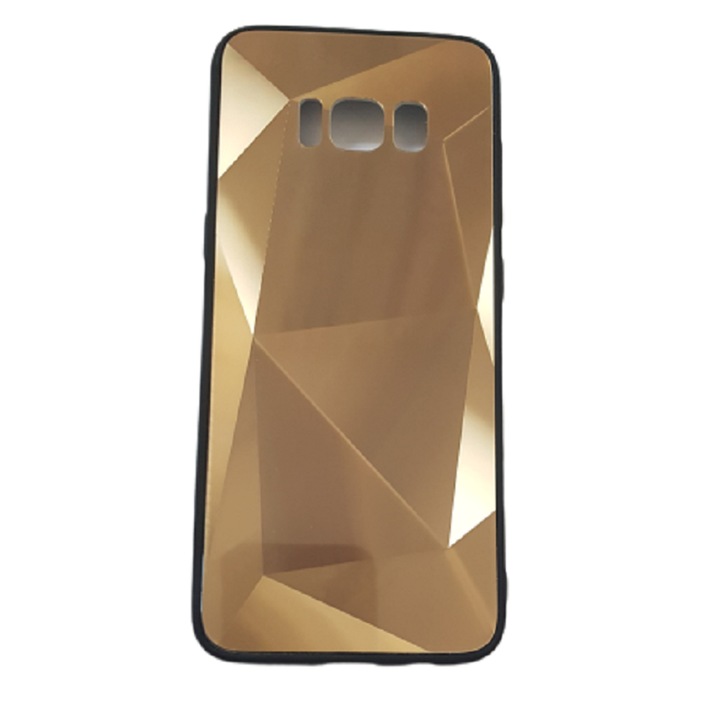 Samsung Galaxy S8 Gold kompatibilis gyémánt textúrájú tükör tok