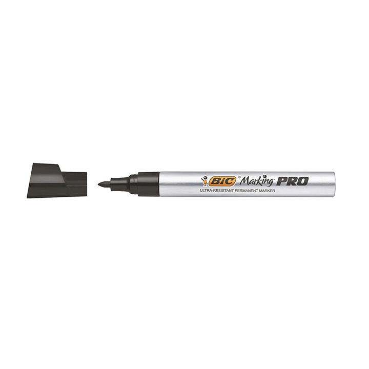 Перманентен маркер Bic Marking Pro, черен кръгъл връх 6403