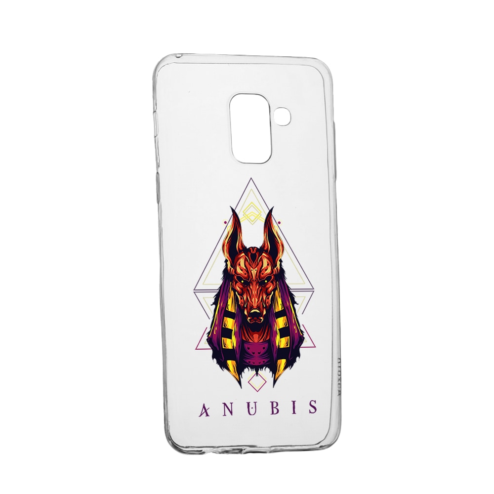 Husa de protectie Mythology, Anubis pentru Samsung Galaxy Galaxy A6 Plus / J8 2018, rezistenta la uzura, anti-alunecare, din silicon Premium, 286