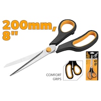 Foarfeca universala TOLSEN 200 mm (8"), lama din otel inoxidabil de inalta calitate, taiere precisa, rezistenta la coroziune, pentru uz casnic si profesional, prindere ergonomica, durabilitate ridicata, ideala pentru taieturi precise in diverse materiale