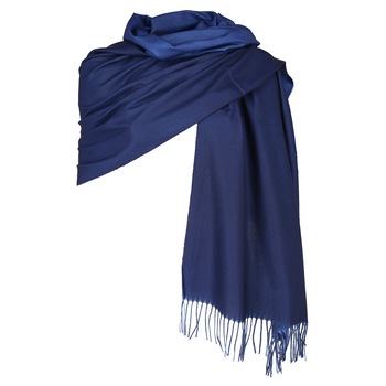 Fular tip sal, cu doua fete uni, Dacali, albastru/bleu Fular tip sal, cu doua fete uni, Dacali, albastru/bleu