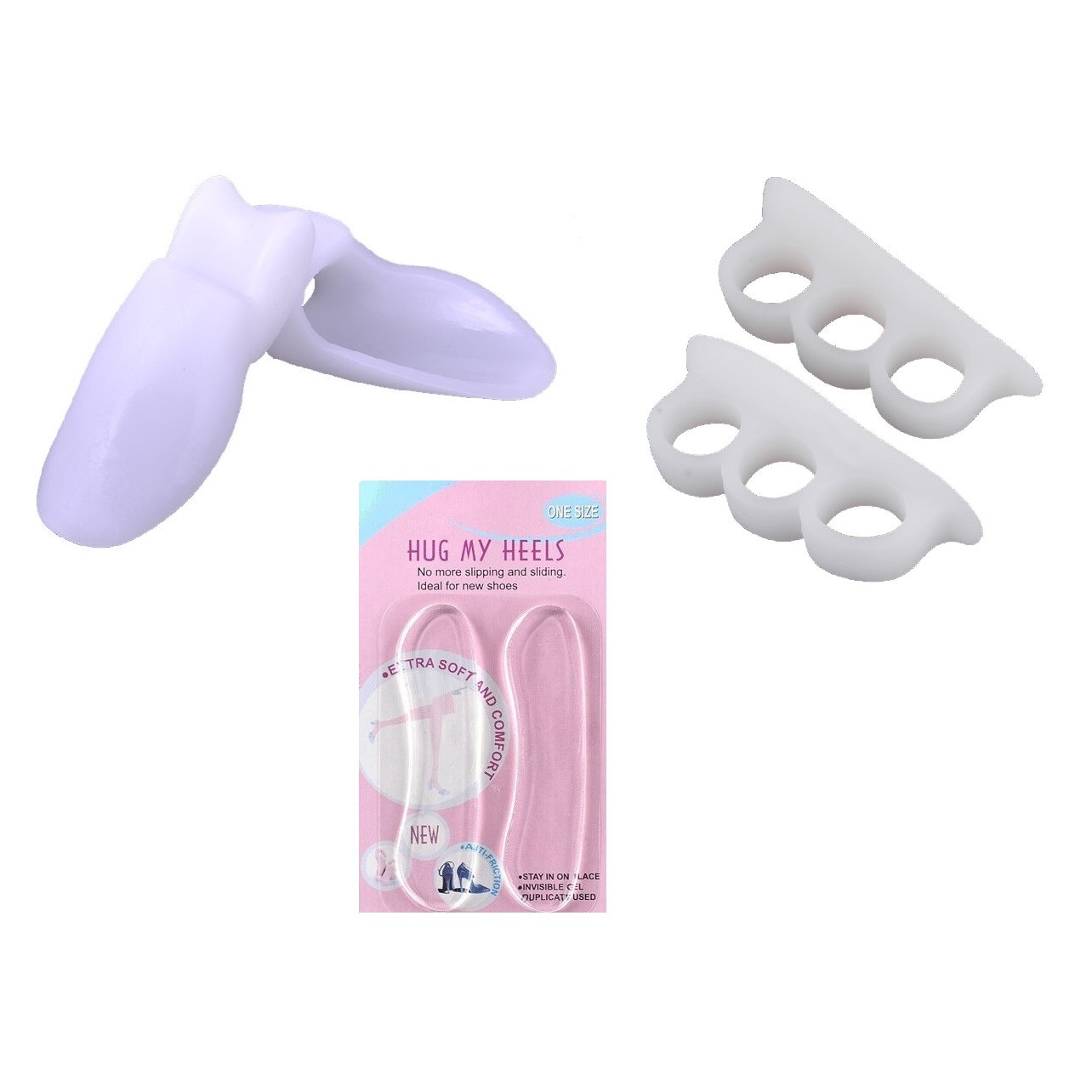 Set Protectii din Silicon Alb, 3 Perechi, Pentru Monturi, Degete si Bataturi