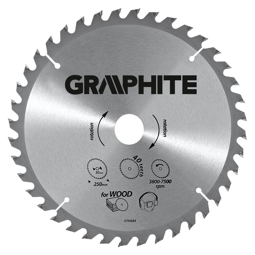 Disc pentru ferastrau debitor, carbura, 160 x 30 mm, 18 dinti, 57H656 Graphite