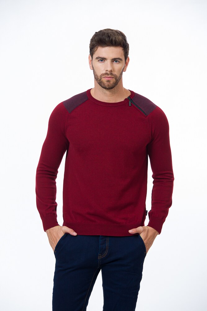 Pulover BE YOU new zip, Bordo, S