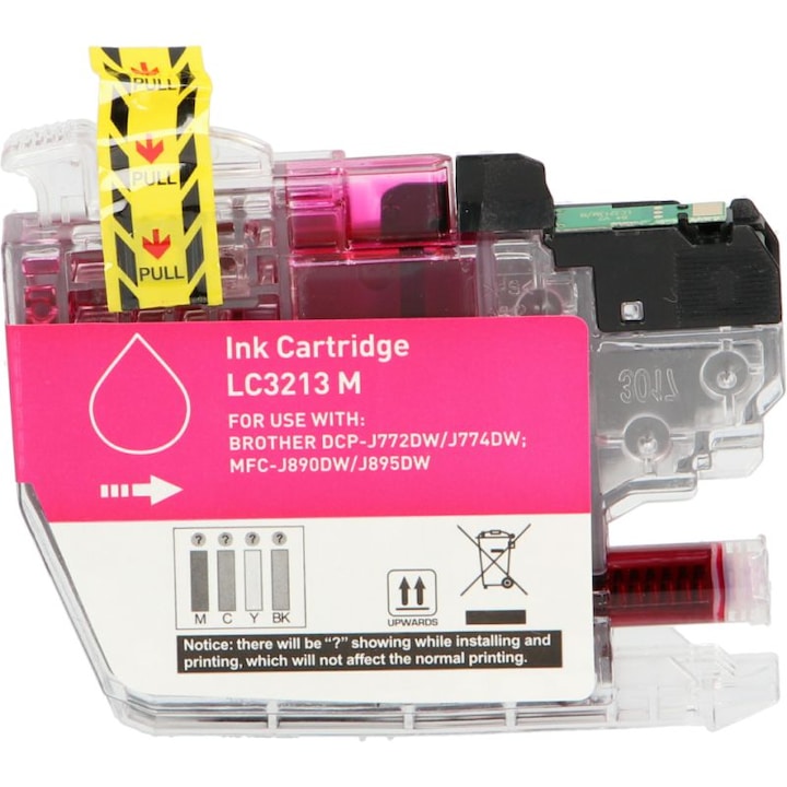 Cartus cerneala Graphitek compatibil Brother LC3213, 550 pagini, albastru