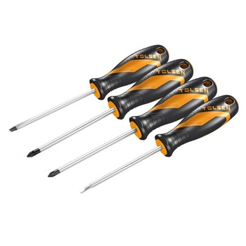 Set de 4 surubelnite Cr-V cu varf magnetic , GRIPro Set de 4 surubelnite Cr-V cu varf magnetic , GRIPro