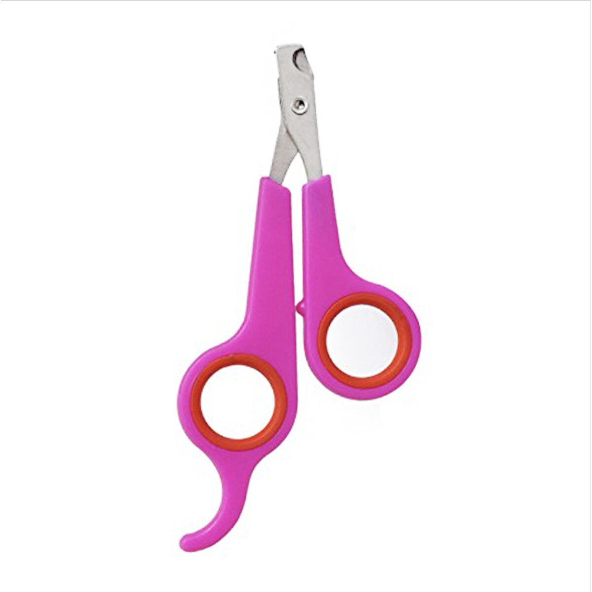 Cleste pentru taiat unghii si gheare pisici, iepuri, animale de talie medie, mica si foarte mica, Roz cu Rosu, BBL1023