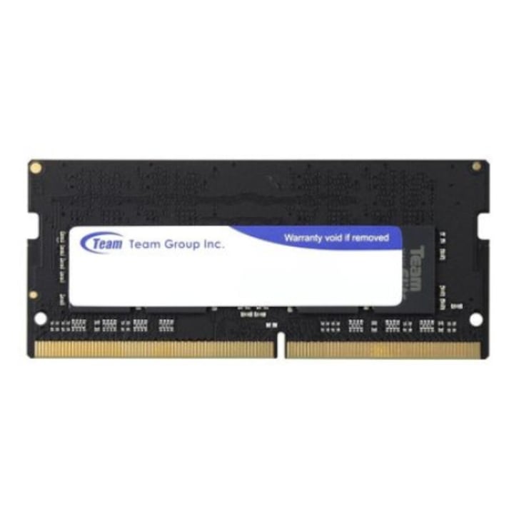 Memorie RAM 8 GB sodimm ddr3, 1600 Mhz, TeamGroup original, pentru laptop, CL11, TED38G1600C11-SBK, 1.5V