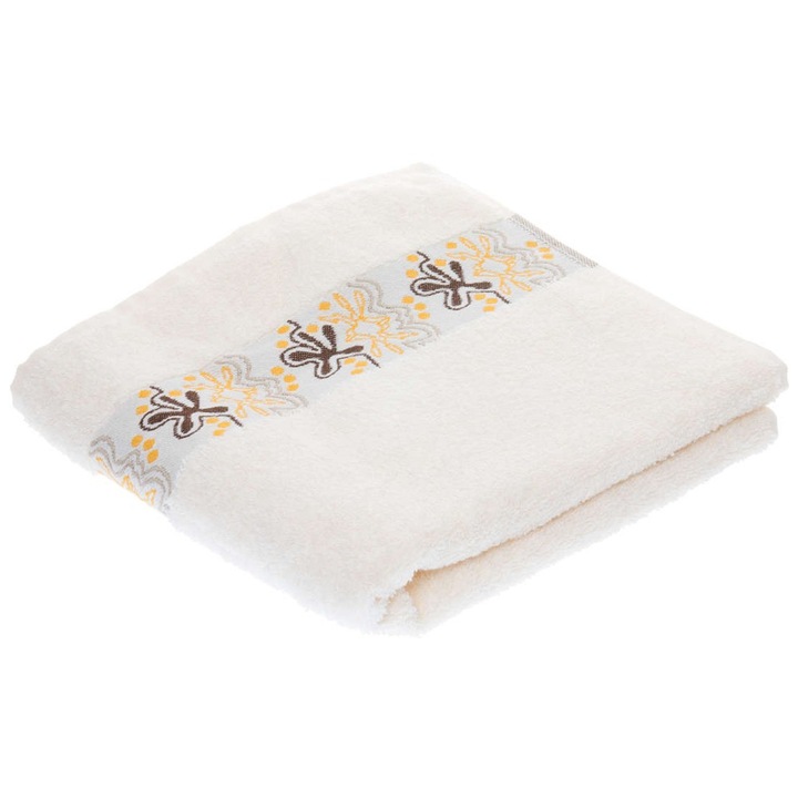 Кърпа за баня Studio Casa Maura, изработена от памук, цвят крем, 450 g/m2, 70 x 140 cm