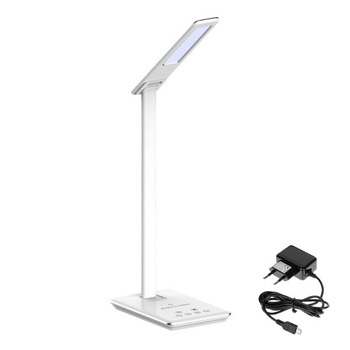 Lampa de birou LED , Functie de incarcare Wireless , Lumina este Ajustabila , Putere 2,5W , Iesire USB Lampa de birou LED , Functie de incarcare Wireless , Lumina este Ajustabila , Putere 2,5W , Iesire USB