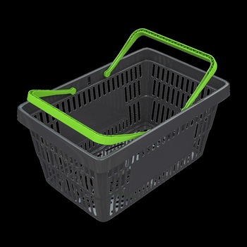 Cos de cumparaturi, RMS, ROCK, 20 lt cu 2 manere, negru Cos de cumparaturi, RMS, ROCK, 20 lt cu 2 manere, negru