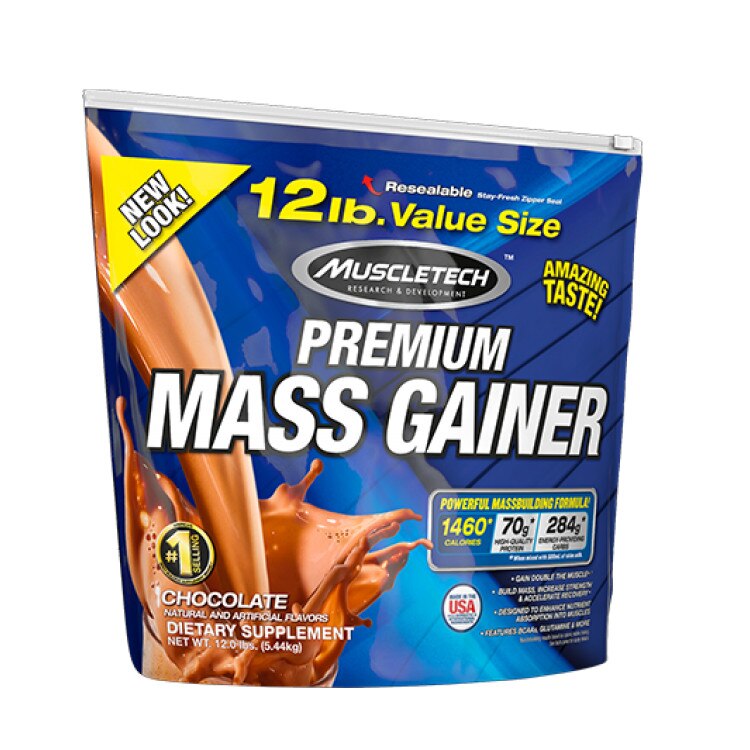 Proteine, Muscletech, Premium Mass Gainer, aroma ciocolata, 5.5 KG