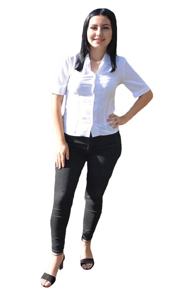 Camasa clasica, cu rever si pense duble,maneca scurta,D&J Exclusive, Alb