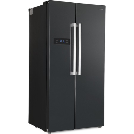 Side by side Heinner HSBS-M510NFDX+, 510 l, Clasa A+, Full No Frost, Display touch LED, H 178.8 cm, Antracit