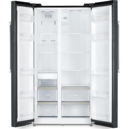 Side by side Heinner HSBS-M510NFDX+, 510 l, Clasa A+, Full No Frost, Display touch LED, H 178.8 cm, Antracit