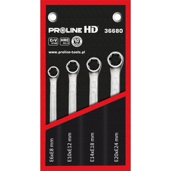 Set chei inelare torx CR-VA Proline HD, E6-E24, 4 piese/set Set chei inelare torx CR-VA Proline HD, E6-E24, 4 piese/set