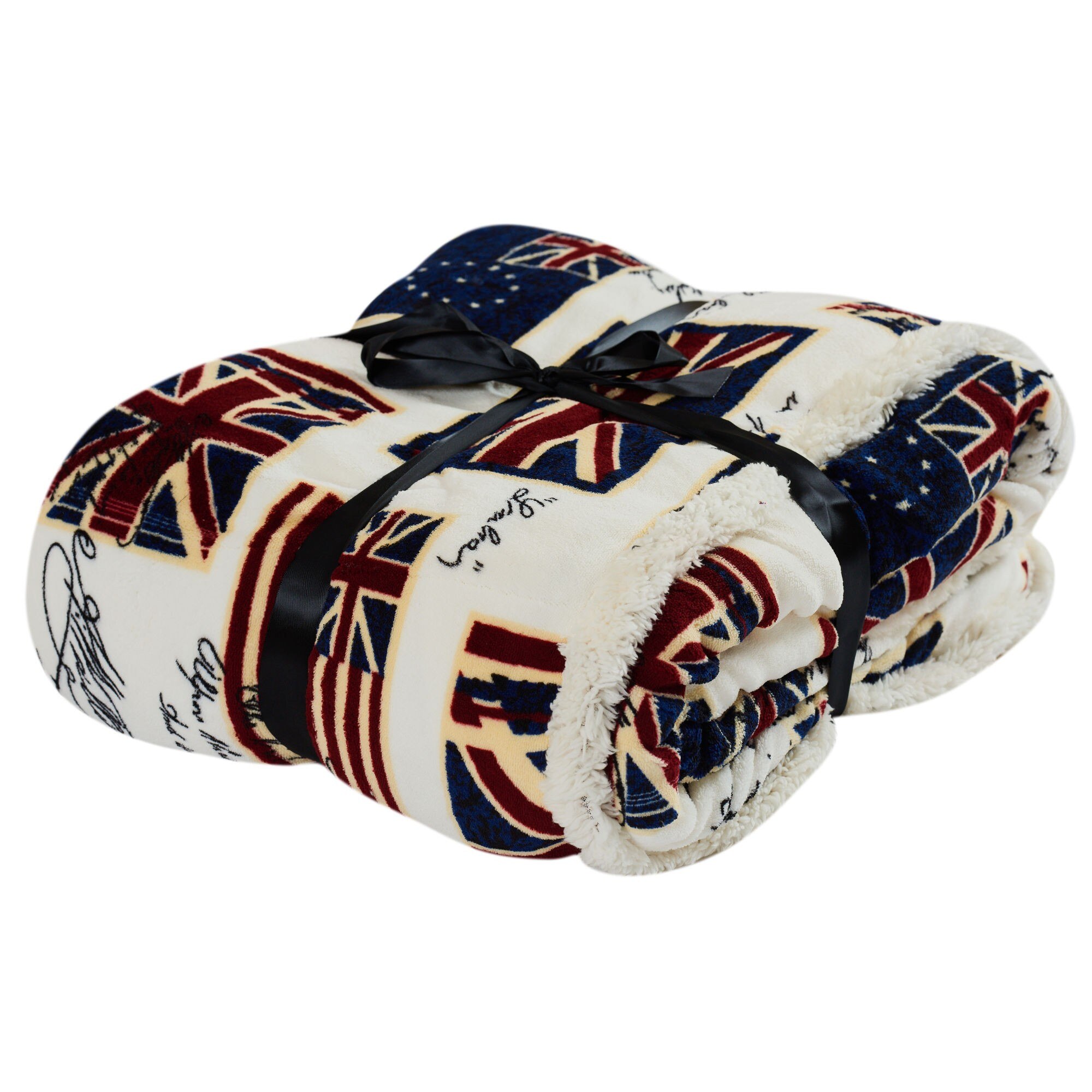 Cuvertura iMKⓇ, Material placut la atingere, Model modern, Fleece + flanel, 160 x 220 cm, AN