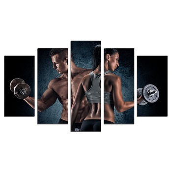 Set Tablouri Multicanvas 5 Piese, FItness,158х90 cm Set Tablouri Multicanvas 5 Piese, FItness,158х90 cm