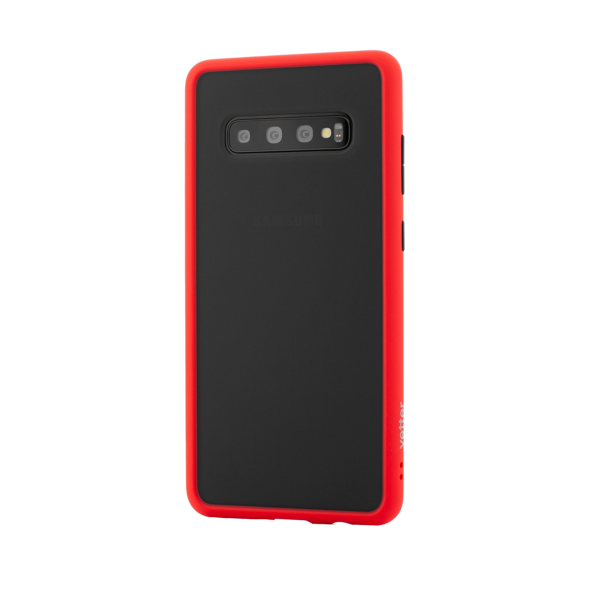 Husa Samsung S10 Plus Clip-On Hybrid Protection Shockproof Soft Edge and Rigid Vetter Matte Red