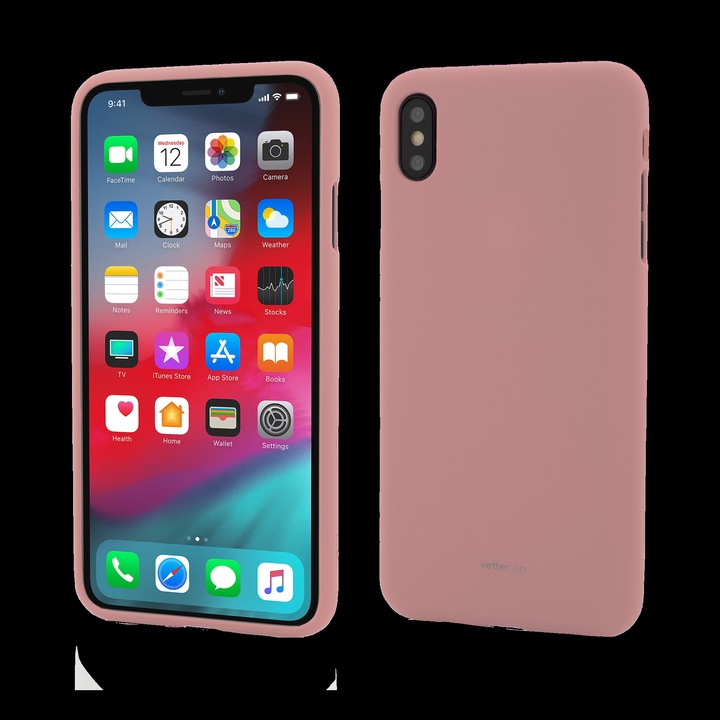 iPhone XS MAX Vetter GO Soft Touch Pink tok