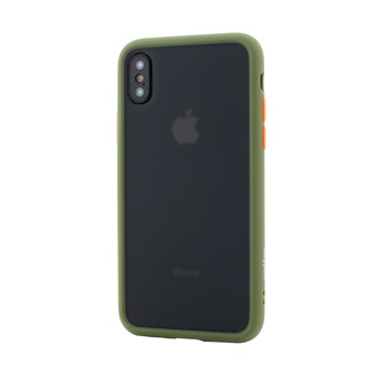 Husa iPhone XS MAX Clip-On Hybrid Protection Shockproof Soft Edge and Rigid Vetter Matte Olive Husa iPhone XS MAX Clip-On Hybrid Protection Shockproof Soft Edge and Rigid Vetter Matte Olive