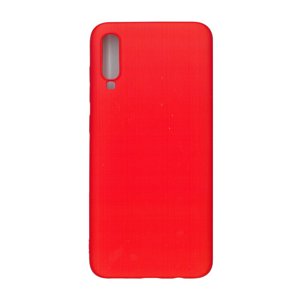 Husa Liquid din silicon mat pentru Samsung Galaxy A70, rosu