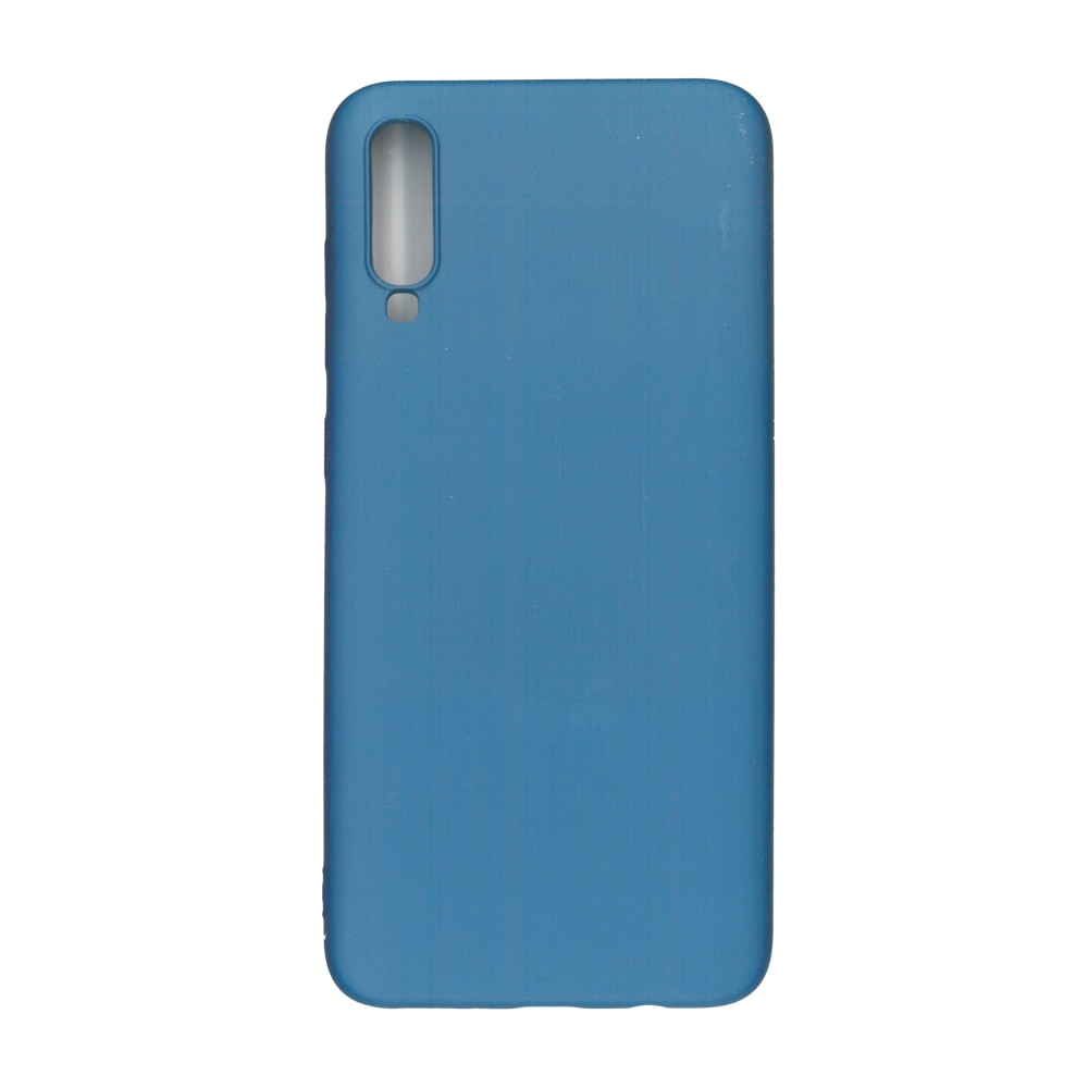 Husa Liquid din silicon mat pentru Samsung Galaxy A70, albastru