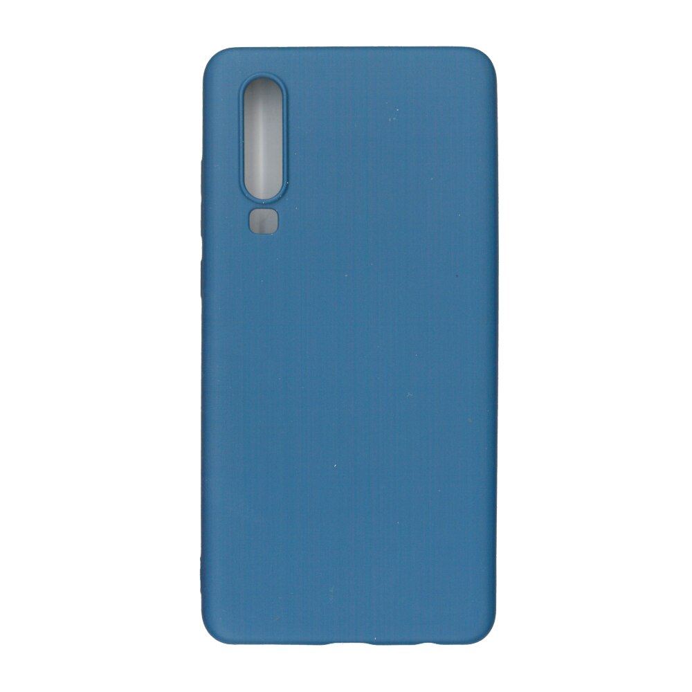 Husa Liquid din silicon mat pentru Huawei P30, albastru