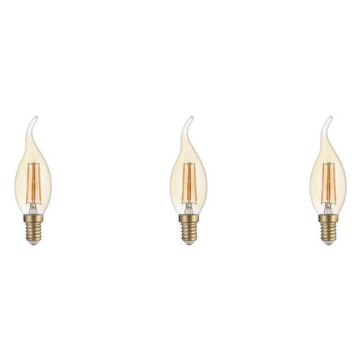 Комплект 3 led крушки Vintage, E14,4W (27 W), 400 lm, топла светлина, Optonica