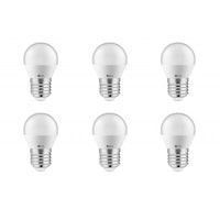 Set 6 becuri led sferice E27, 3W(21W), lumina calda, 200 lm, A+, G-Tech