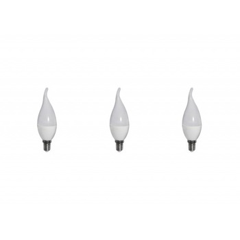 Set 3 becuri led E14, flacara, 6W (40 W), 480 lm, lumina calda, A+, Optonica Set 3 becuri led E14, flacara, 6W (40 W), 480 lm, lumina calda, A+, Optonica