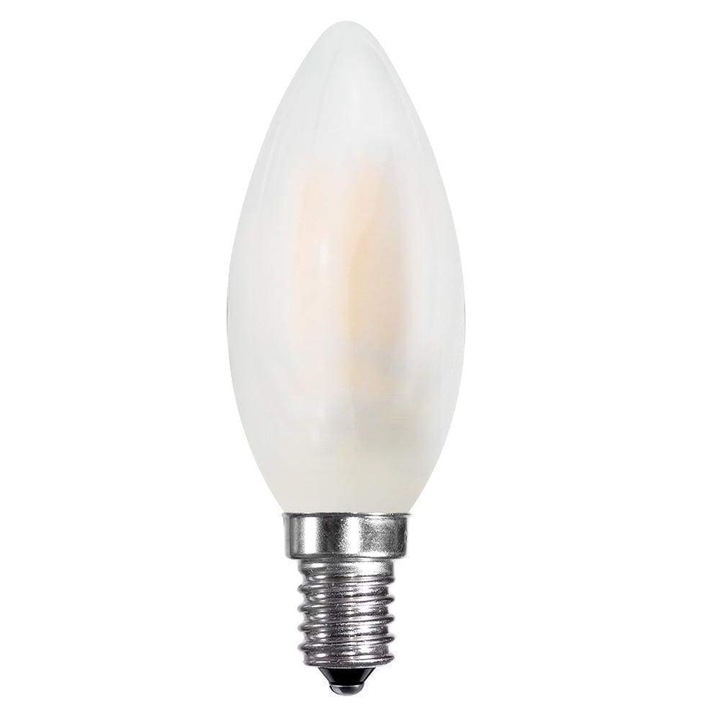 LED крушка тип свещ, нажежаема жичка, E14, 4W(35W), топла светлина, 400 lm, V-TAC