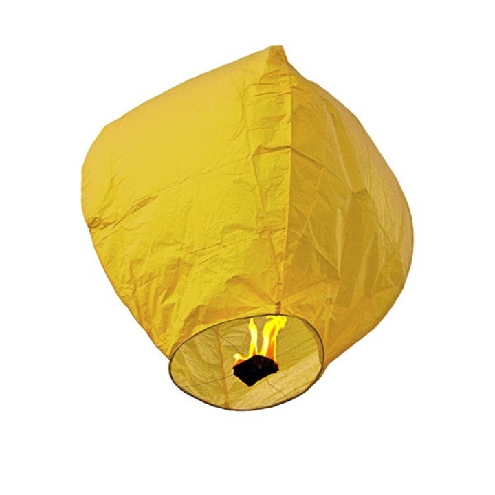 Lampion zburator clasic galben, ProCart, pentru evenimente