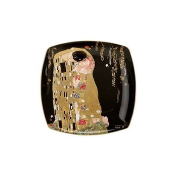 Farfurie desert Goebel The Kiss, patrata, 21 cm Farfurie desert Goebel The Kiss, patrata, 21 cm