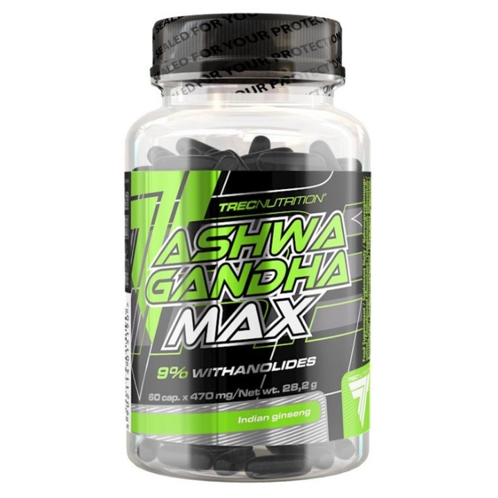 Supliment nutritiv complex de proteine sub forma de capsule, Trec Ashwagandha, Trec Nutrion, 60 capsule