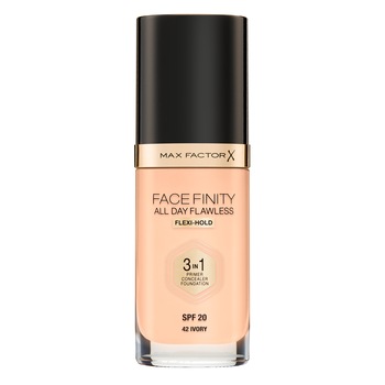 Fond de ten Max Factor Facefinity All Day Flawless 3-in-1 SPF 20, 30 ml, Ivory Fond de ten Max Factor Facefinity All Day Flawless 3-in-1 SPF 20, 30 ml, Ivory