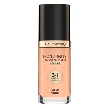 Fond de ten Max Factor Facefinity All Day Flawless 3-in-1 SPF 20, 30 ml, Warm Sand Fond de ten Max Factor Facefinity All Day Flawless 3-in-1 SPF 20, 30 ml, Warm Sand