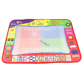 Set Pictura cu Apa, Covoras Water Magic, Imagini Dragute Imprimate pe Margine, Include Creion pentru Apa, 60x80 cm, Multicolor Set Pictura cu Apa, Covoras Water Magic, Imagini Dragute Imprimate pe Margine, Include Creion pentru Apa, 60x80 cm, Multicolor