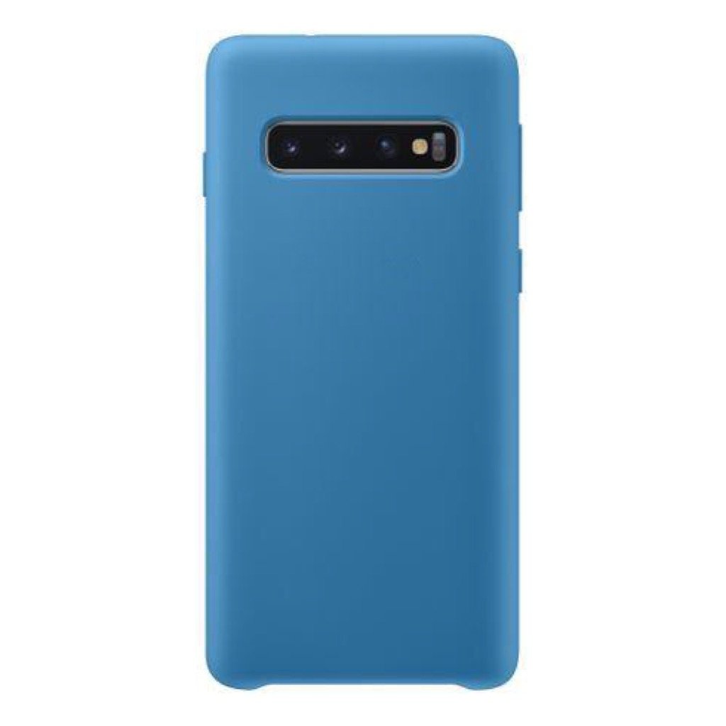 Husa pentru Samsung Galaxy S10, Forcell silicon, interior textil, Albastru deschis