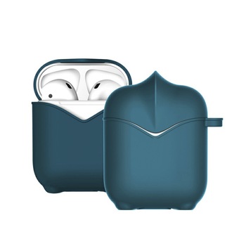 Husa suport casti Apple AirPods, model Knight, Bleumarin, BBL1043 Husa suport casti Apple AirPods, model Knight, Bleumarin, BBL1043