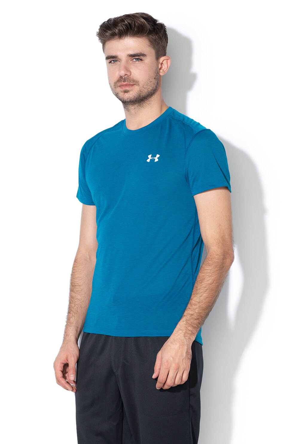Under Armour, Tricou elastic pentru fitness Streaker 2.0, Turcoaz