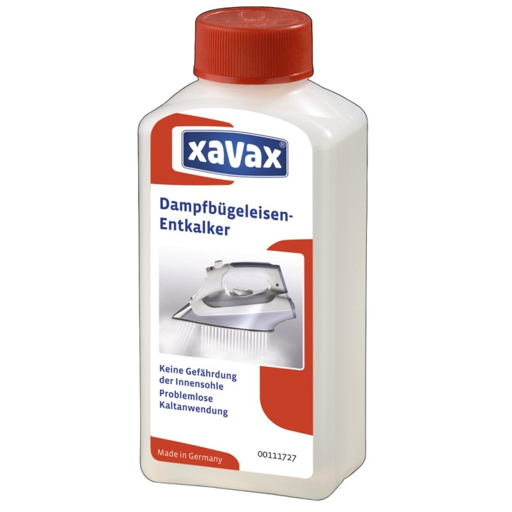 Solutie Xavax anticalcar pentru fier de calcat cu aburi, 250 ml