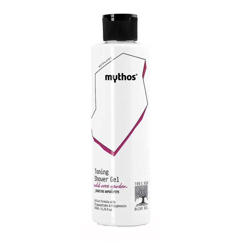 Gel de dus tonic cu extract de trandafir salbatic, Mythos, 200ml
